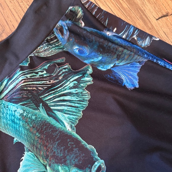 RARE BlackMilk Fighting Fish Maxi Skirt | Retired Betta Print | Like New - Picture 3 of 7